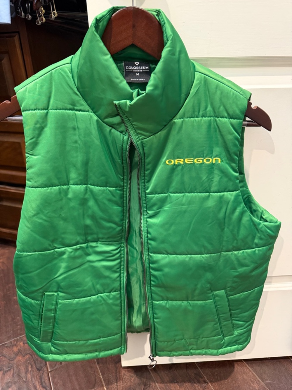 Oregon Ducks Colosseum Green Quilted Puffer Vest